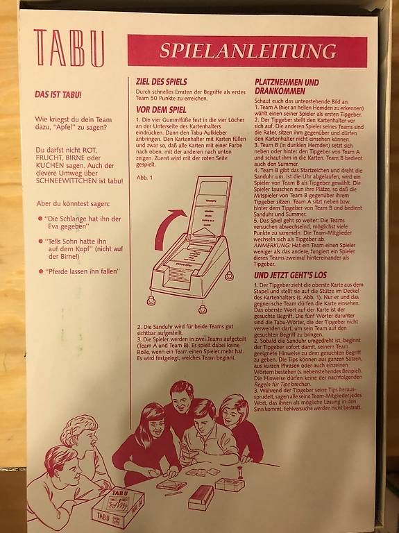 Giochi: Tabu Spiel 2 Edition Mitte 90iger – Usato da Winterthur venduto da bungy192 3