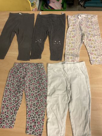 5 süsse Mädchen Leggings Gr. 74