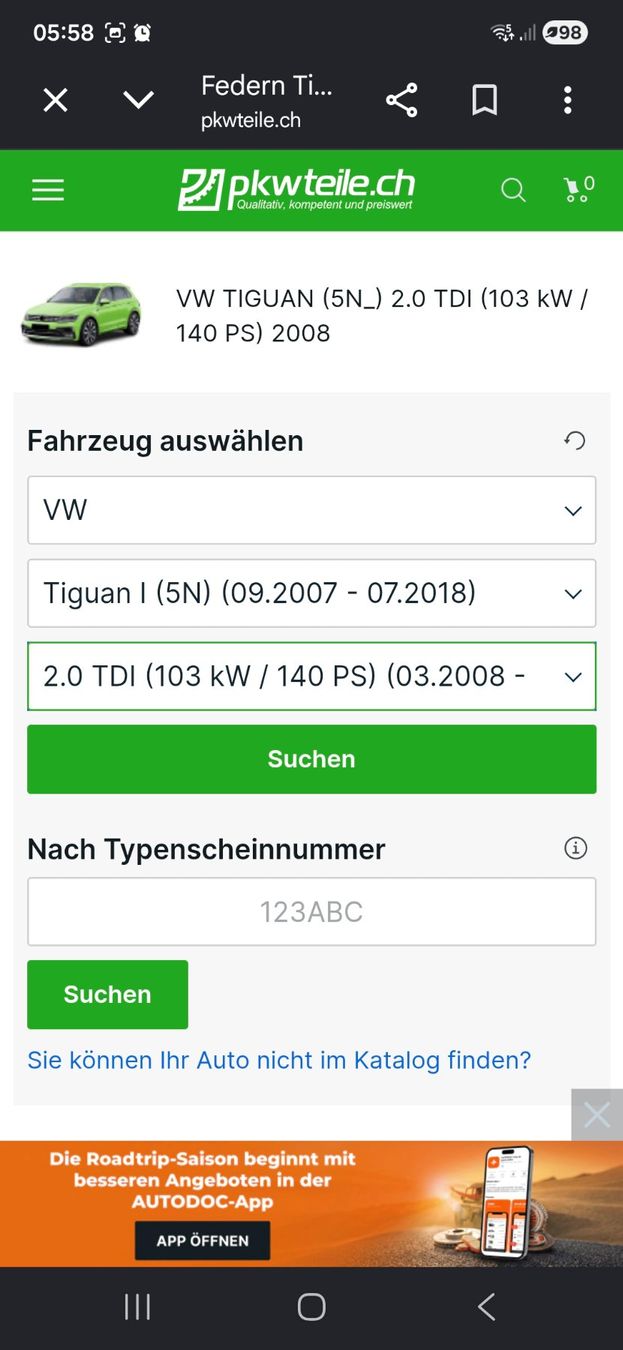 Il mondo degli animali: Vw tiguan 5n Federn hinten ohne allrad – Usato da Trub venduto da scaniaV8164 2
