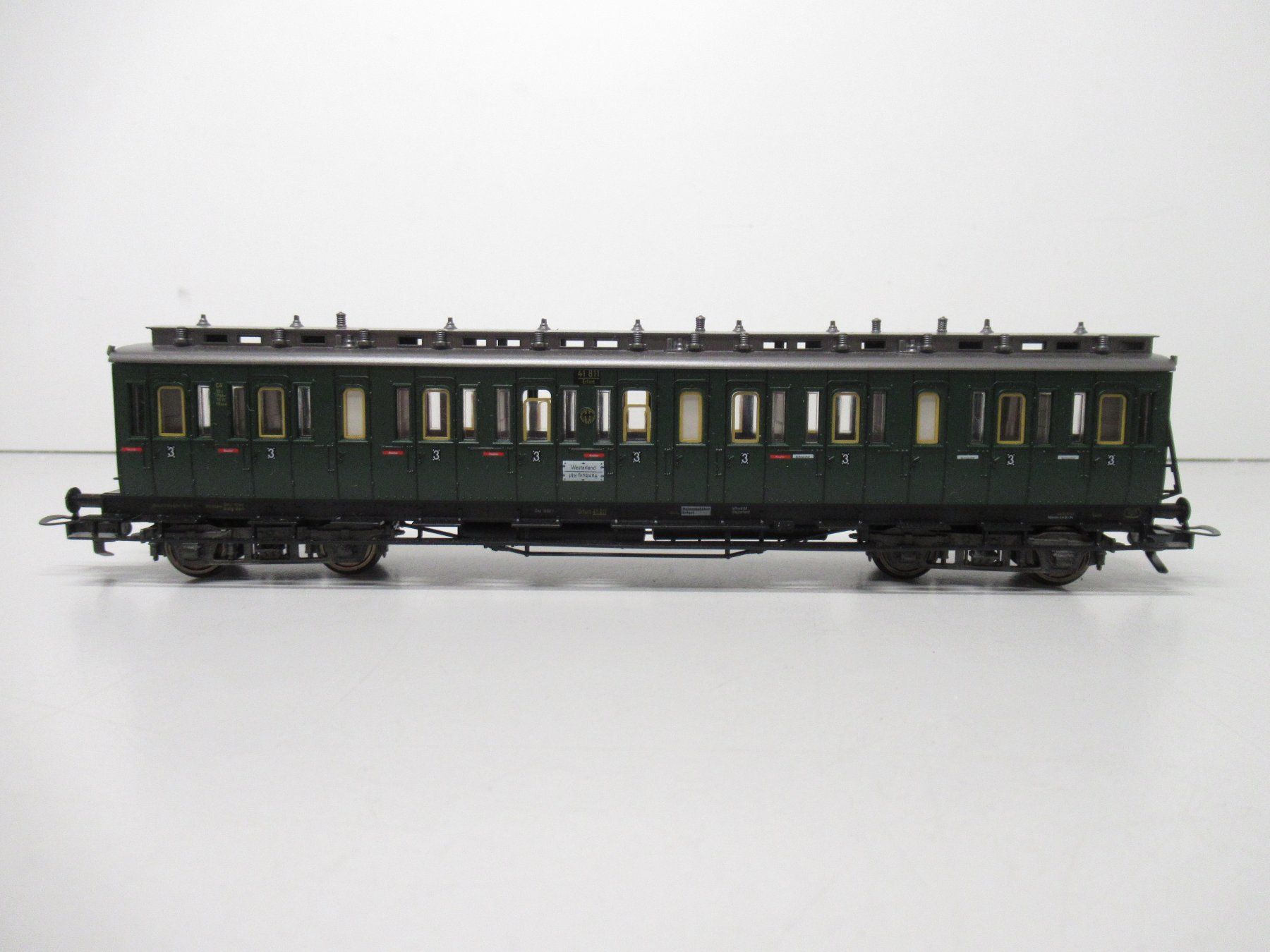 Fleischmann Modellini di ferrovie: Fleischmann 5087 Oldtimer-Personenwagen 3.Klasse DRG DC H0 – Usato da Basel venduto da mhmarken 1