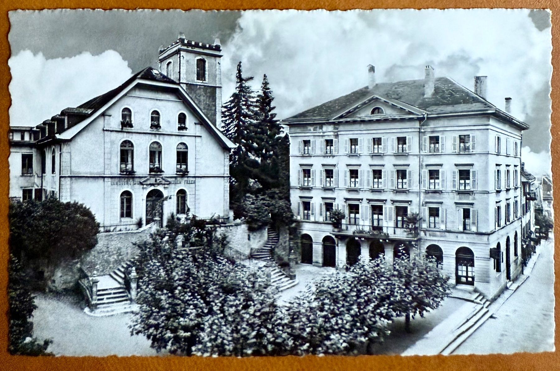 Ansichtskarten: Châtel St. Denis - Institut St. François de Sales 1965 – Gebraucht aus Lutry von Ediego