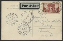 Flugpost Schweiz 1932 Paris Basel Bern Luftpost