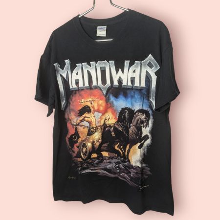 Manowar 00s vintage t-shirt Heavy Metal Band L