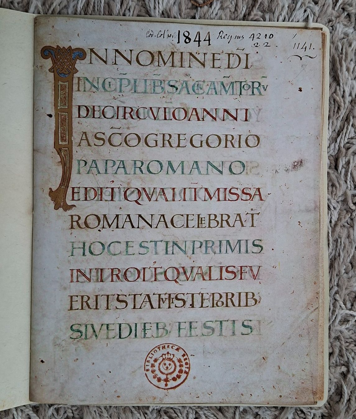 Libri: Sakramentar von Metz, Mappe,  2 Hefte, Bibliothek Paris – Usato da Herisau venduto da Saentis1 4
