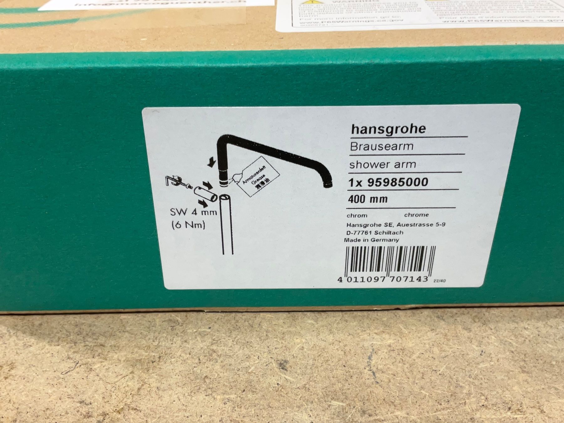 Hansgrohe Duschbrausen: 551 Hansgrohe Brausearm 95985000 – Neu und originalverpackt aus Derendingen von Meisterstuecke 6