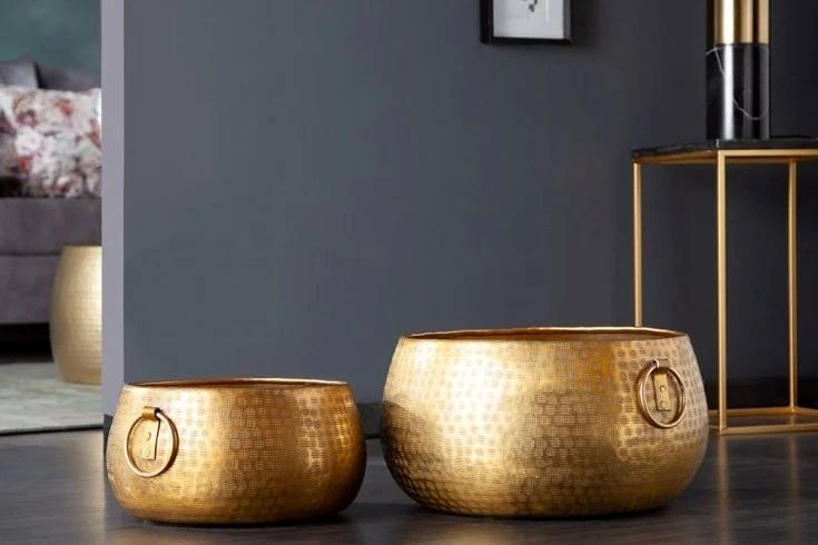 Ciotole: Handgefertigte Schalen 2er Set gold – Nuovo e nell'imballaggio originale da Winterthur venduto da aredo 1