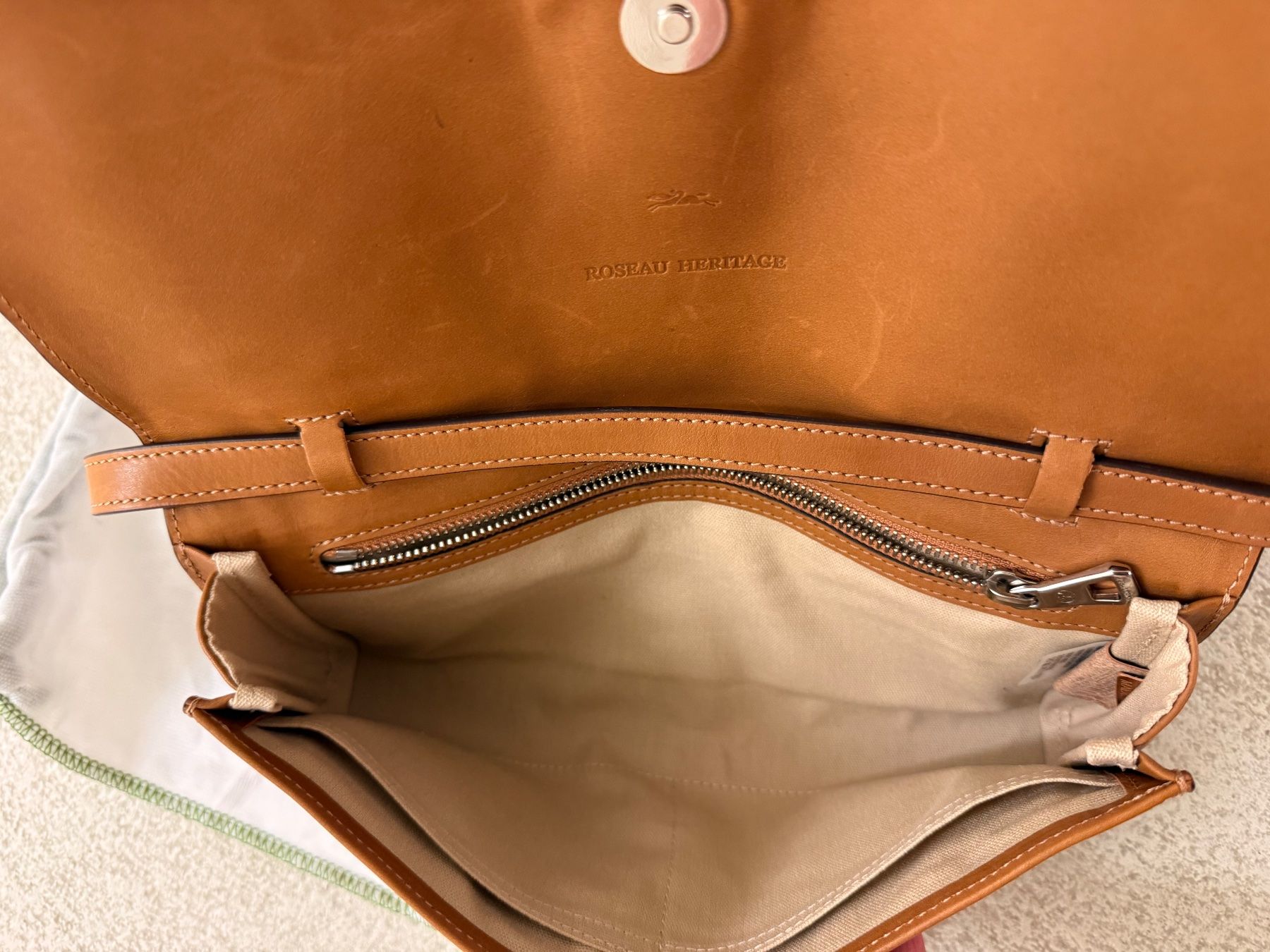 Longchamp Borse da donna: Longchamp braun Leder  Cognac – Usato da Allschwil venduto da Frida015 6