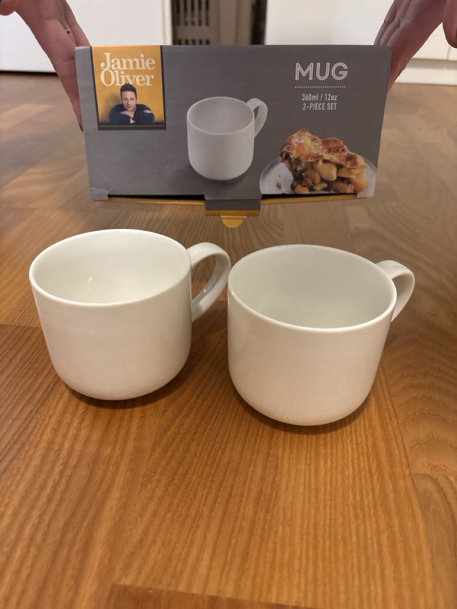 Tazze: Jamie Oliver MUG 2er Set Weiss 360ml – Nuovo e nell'imballaggio originale da Widnau venduto da Metzii51