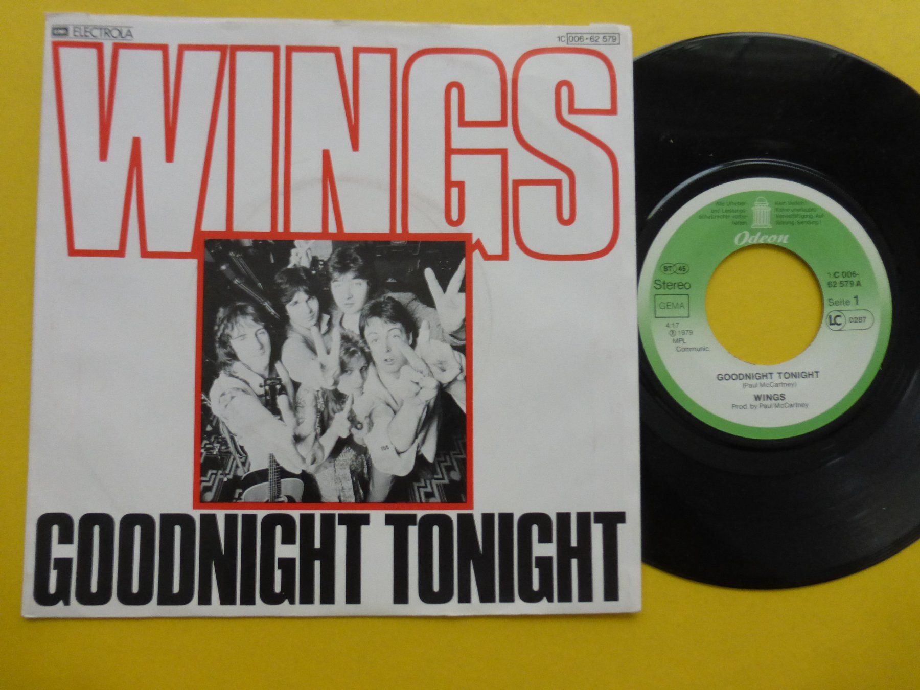 Dischi in vinile: Wings – Goodnight Tonight – Usato da Zürich venduto da Swiss57