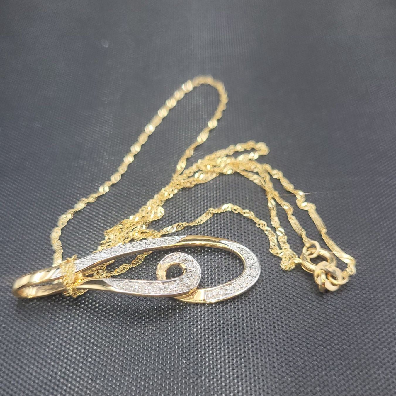 Catenine: 375 Gold Kette mit Anhänger – Usato da Wald ZH venduto da Dasilver 4
