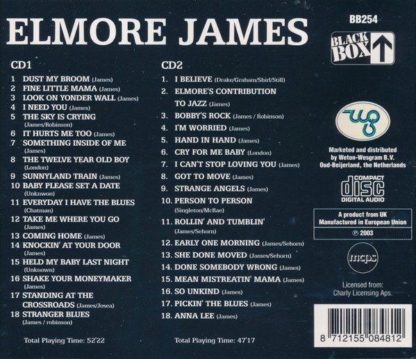 CD: box 2CD's - Elmore James - Dust My Broom – Usato da Unterbäch venduto da yohanson 1