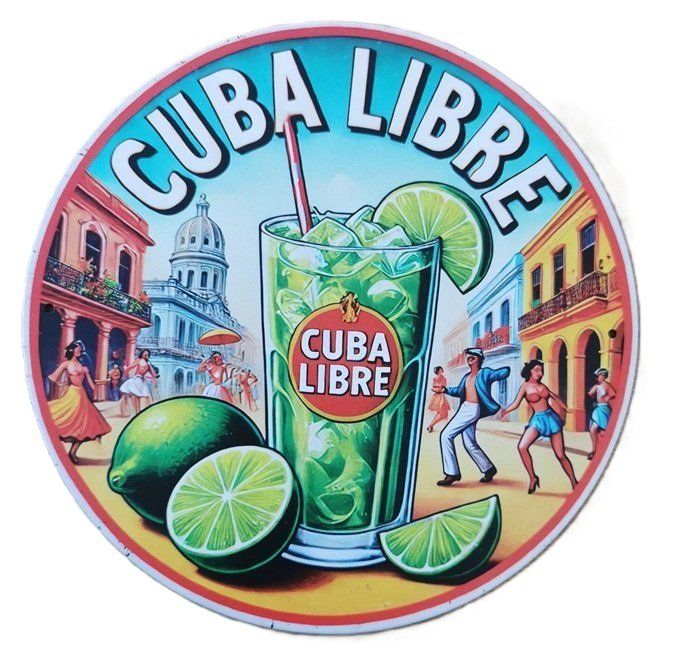 Insegne: CUBA LIBRE - Blechschild  (neu/OVP) – Nuovo e nell'imballaggio originale da Wilen b. Wollerau venduto da morethanmusic