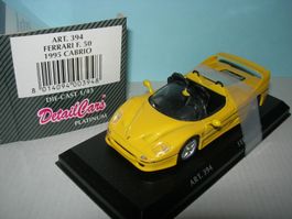 Ferrari F 50 Cabrio 1995 gelb * Detail Cars 1:43