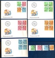 1988 Pro Juventute - FDC + FDC im Viererblock + Satz ET