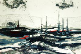 LITHOGRAPH (Europa, 20. Jh.) Maritim, Schiffe, Boote, 1969
