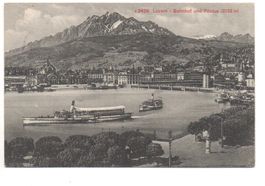 LUZERN Bahnhof und Pilatus, Dampfschiffe