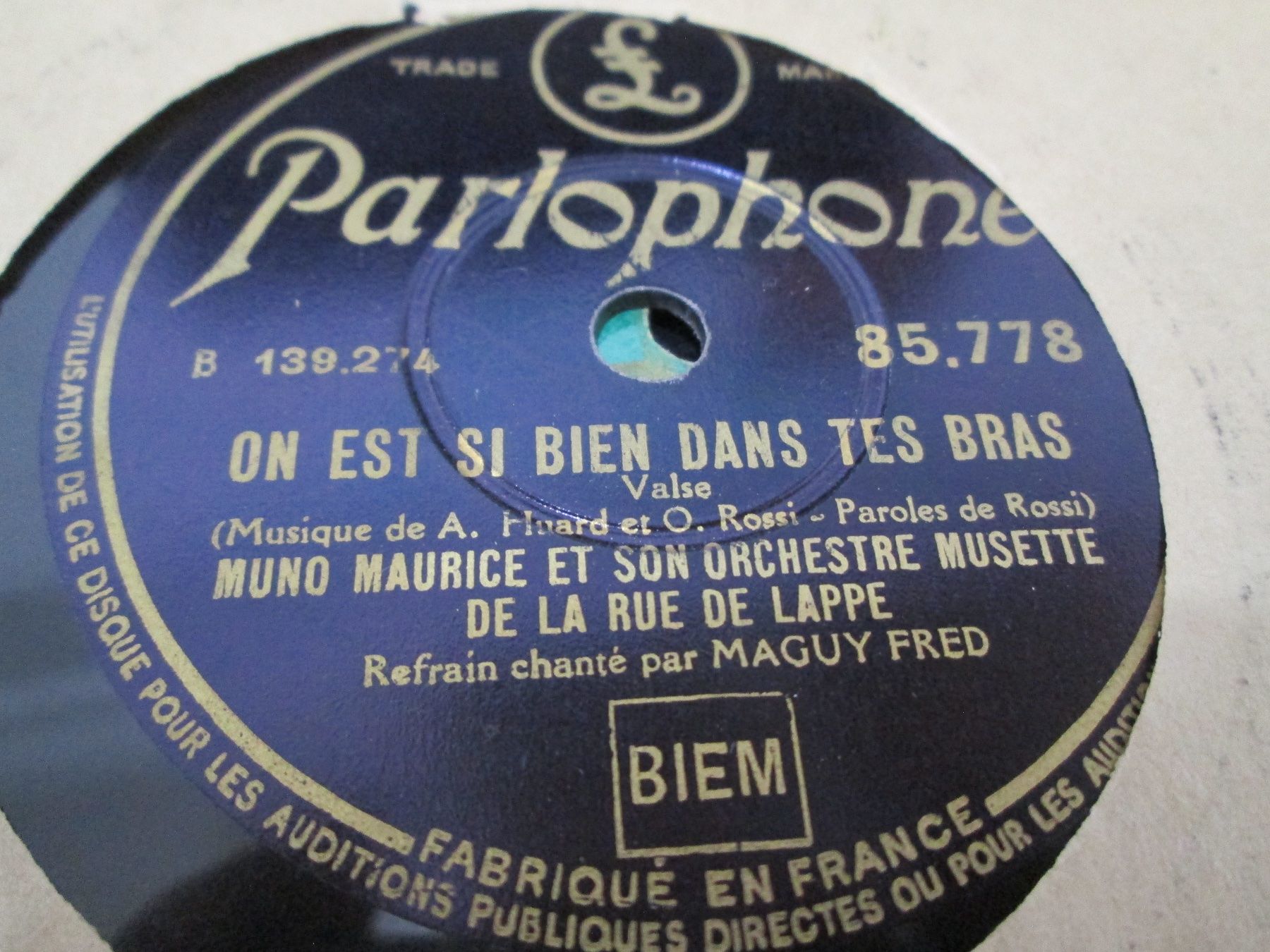 Schallplatten: DISQUES 78 TOURS – Gebraucht aus Lausanne von Leag