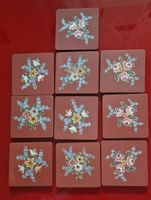 Holzbox mit 10 handbemalten Untersetzer