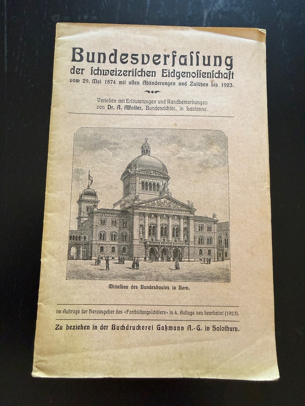 Bücher: Bundesverfassung der Schweizerischen Eidgenossenschaft 18... – Gebraucht aus Erstfeld von Uhu1980