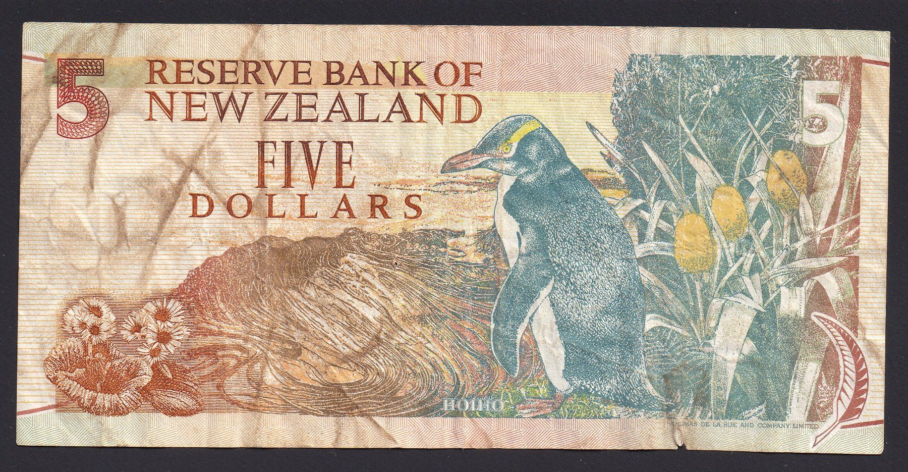 Banconote: Neuseeland 5 Dollars 1992 – Usato da Brugg AG venduto da banknoten_muesli 1