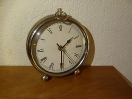 Uhr Standuhr Wanduhr Chrom vintage Quarzuhr