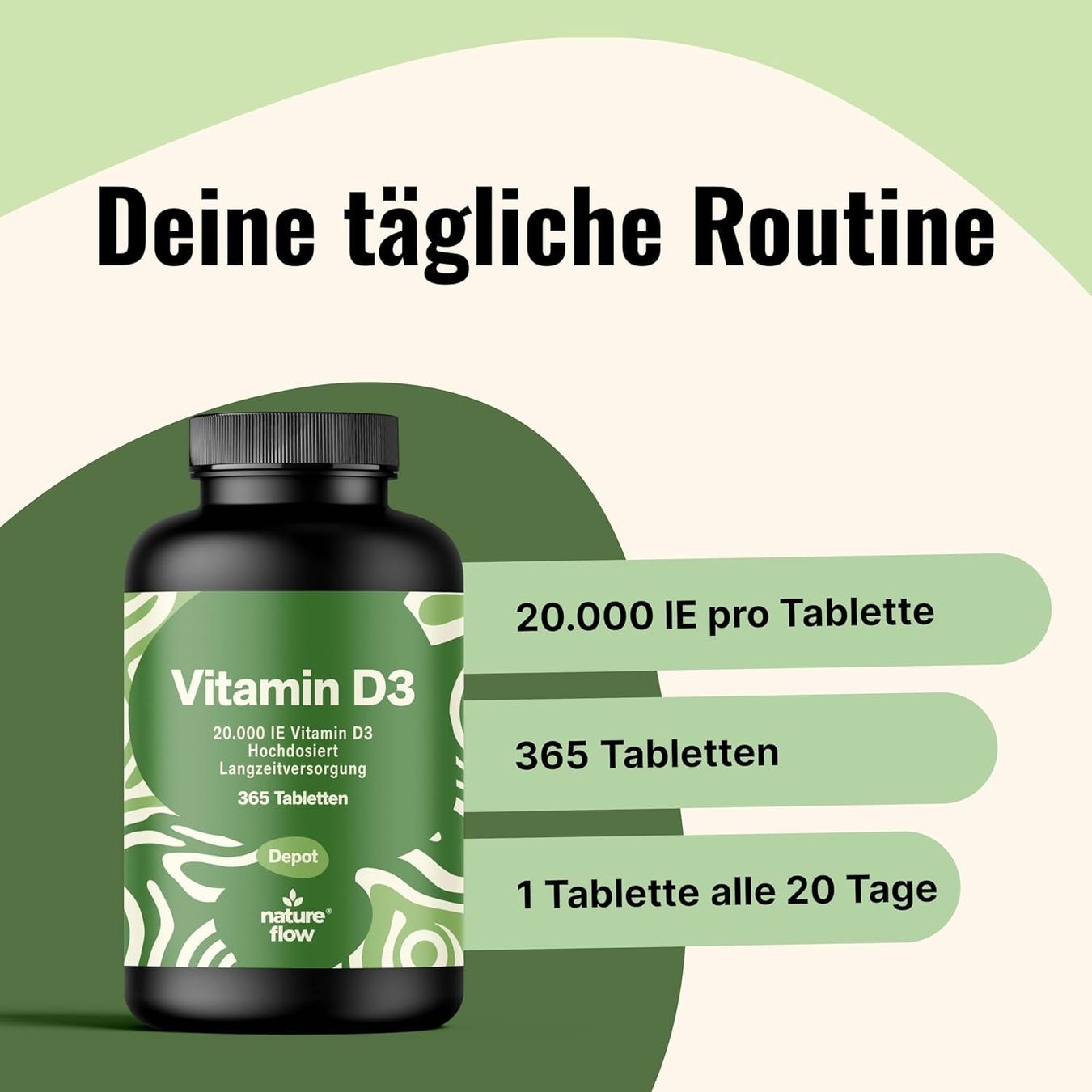 Cibi & Specialità: Vitamin D3 20000 IE 365 Tabletten – Nuovo e nell'imballaggio originale da Suhr venduto da SchnapperCH 2
