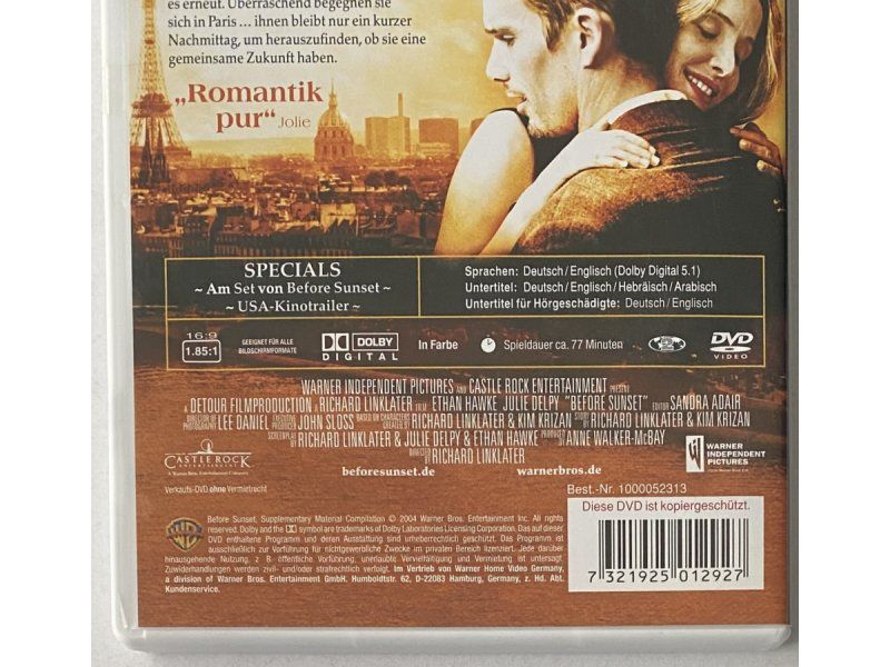 Alle DVDs: Before Sunset (Versandkostenfrei) – Gebraucht aus Flums von Asquillo 2