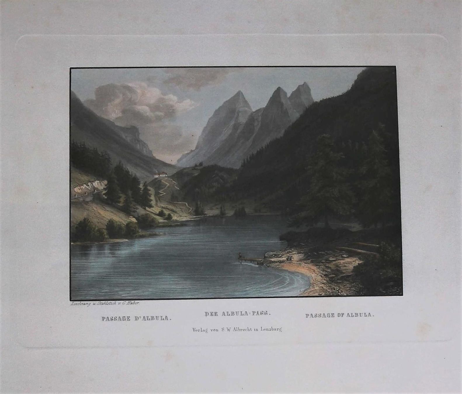 Stiche: Albula Aquatinta von Huber – Gebraucht aus Rafz von Helvet32