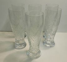 Design Kosta Boda 6 hohe Drink Mineral Gläser Kristall Glas