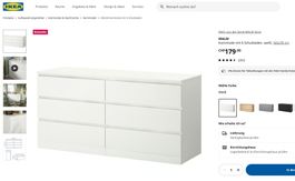 IKEA Malm Kommode mit 6 Schubladen, weiss, Top Zustand!