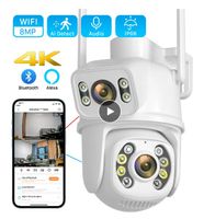 Caméra de surveillance extérieure AI sans fil 4K PTZ WiFi IA