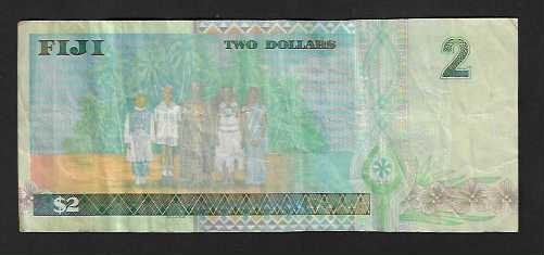 Banknoten: Fiji  2  Dollars  Gebraucht – Gebraucht aus Gordola von coinsandnotes 1