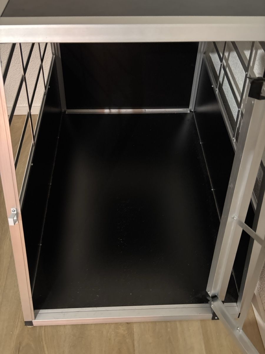 Gabbie, trasporto & Sicurezza: Hundebox fürs Auto oder zu Hause aus Holz und Metall – Nuovo (secondo la descrizione) da Zürich venduto da zimtstern45 2