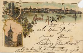 Arbon   TG    mit Hôtel BAER & Kirche       um  1 8 9 7
