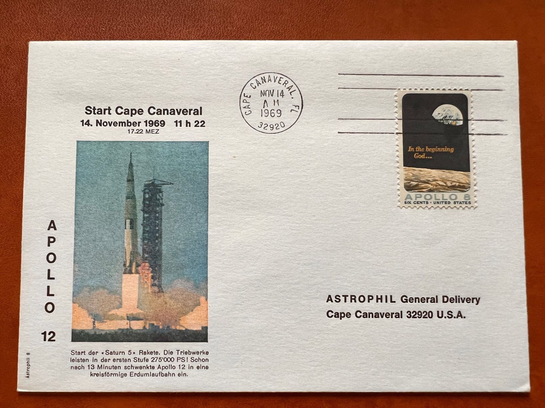 Tutti i francobolli: Brief Apollo 12 Start  (R34) – Usato da Hinwil venduto da Sidi4