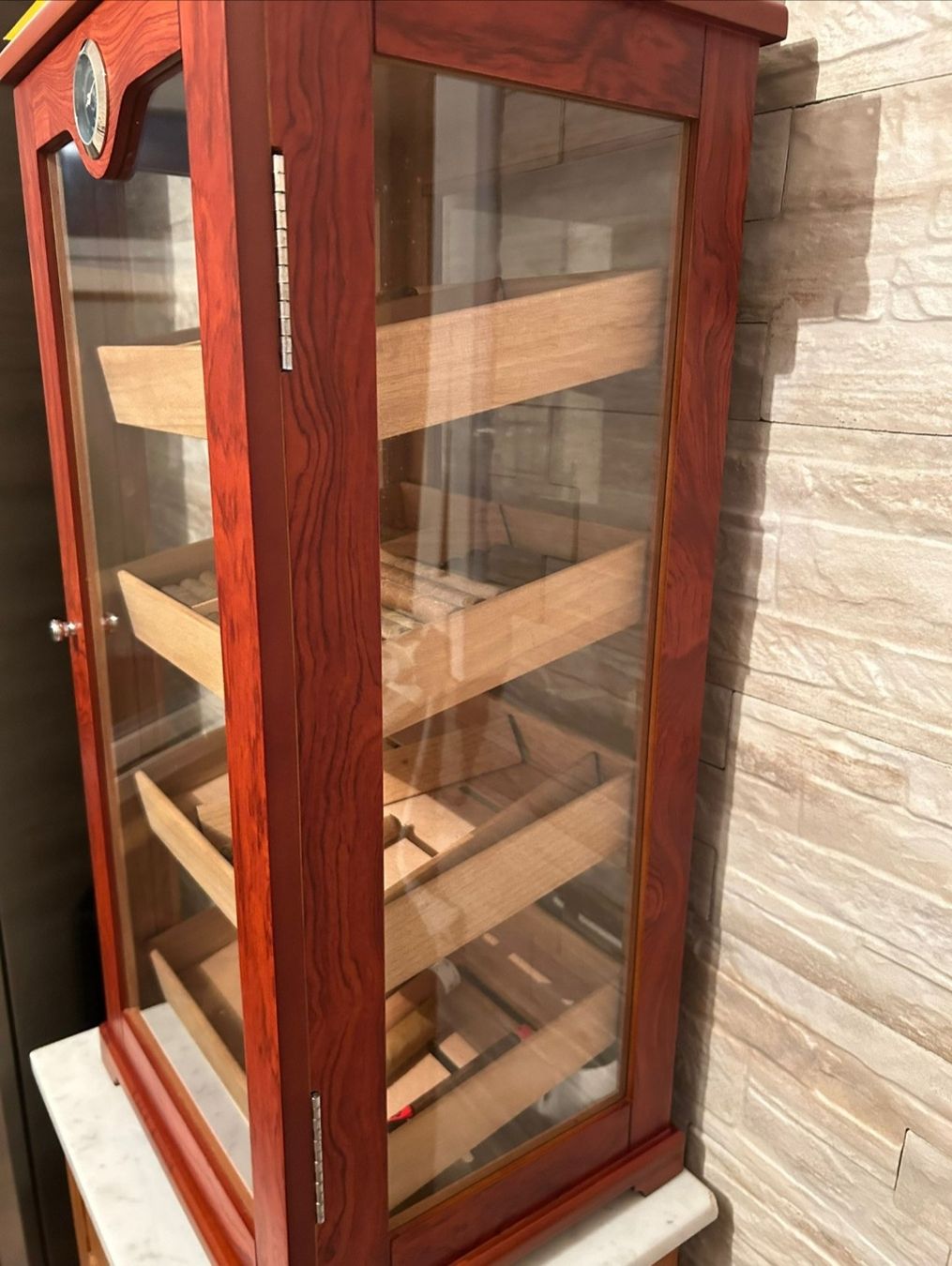Humidor per sigari: Schöner Humidor aus Holz – Usato da Studen BE venduto da Continentalcollector 1