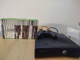 Xbox 360 Slim + Controller + 20 Spiele