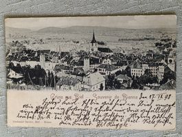 Alte PK / Gruss aus Biel - Souvenir de Bienne Gelaufen 1898