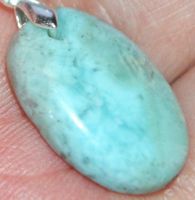 Anhänger L-4241 – Larimar Cabochon 20X13mm