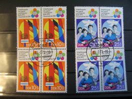 DDR 1973 Jugend Weltspiele 4er Block ET