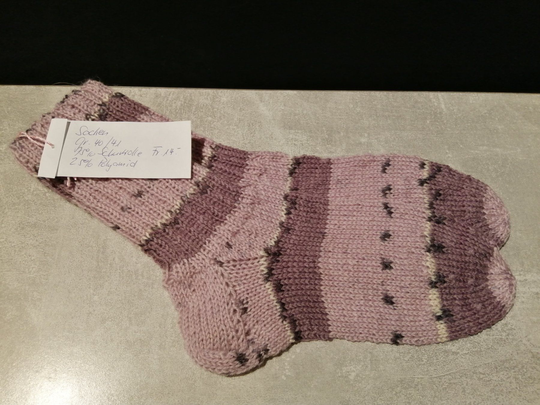 Calze: Socken handgestrickt, Grösse: 40/41 – Nuovo (secondo la descrizione) da Altstätten SG venduto da willipatricia