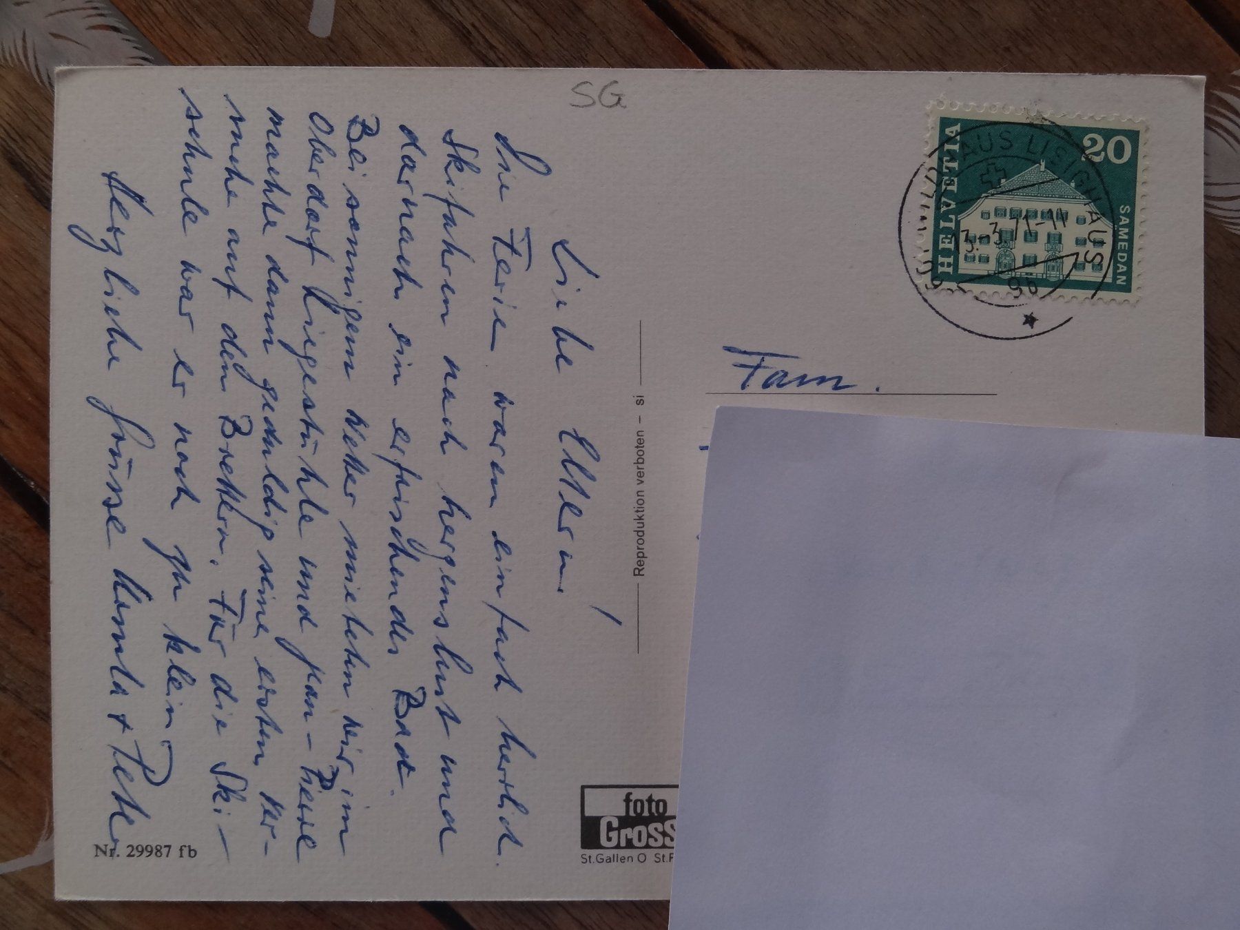 Cartoline postali: Churfirsten im Obertoggenburg - 1971 – Usato da St Léonard venduto da Riglin 1