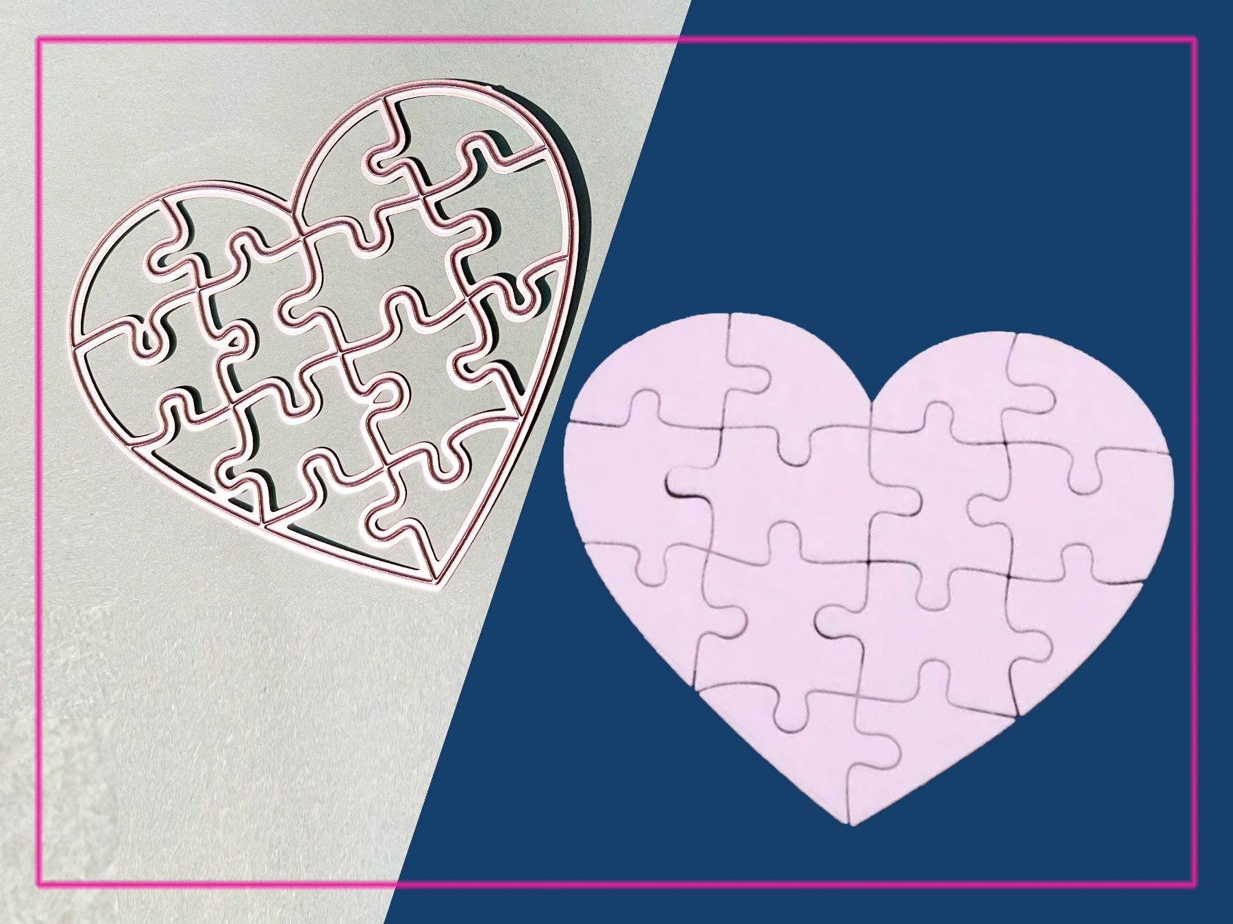 Schablonen: Herz Puzzle - Stanzschablonen – Neu und originalverpackt aus Frenkendorf von jazzplatten