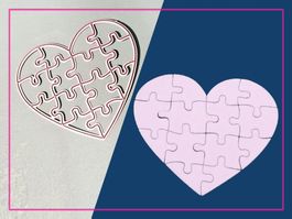 Herz Puzzle - Stanzschablonen