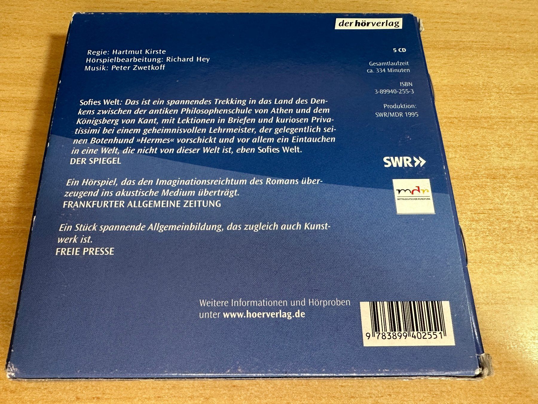 Audiolibri: K9 Jostein Gaarder – Sofies Welt - 5 CD – Usato da Rikon im Tösstal venduto da Alpenmutz 1