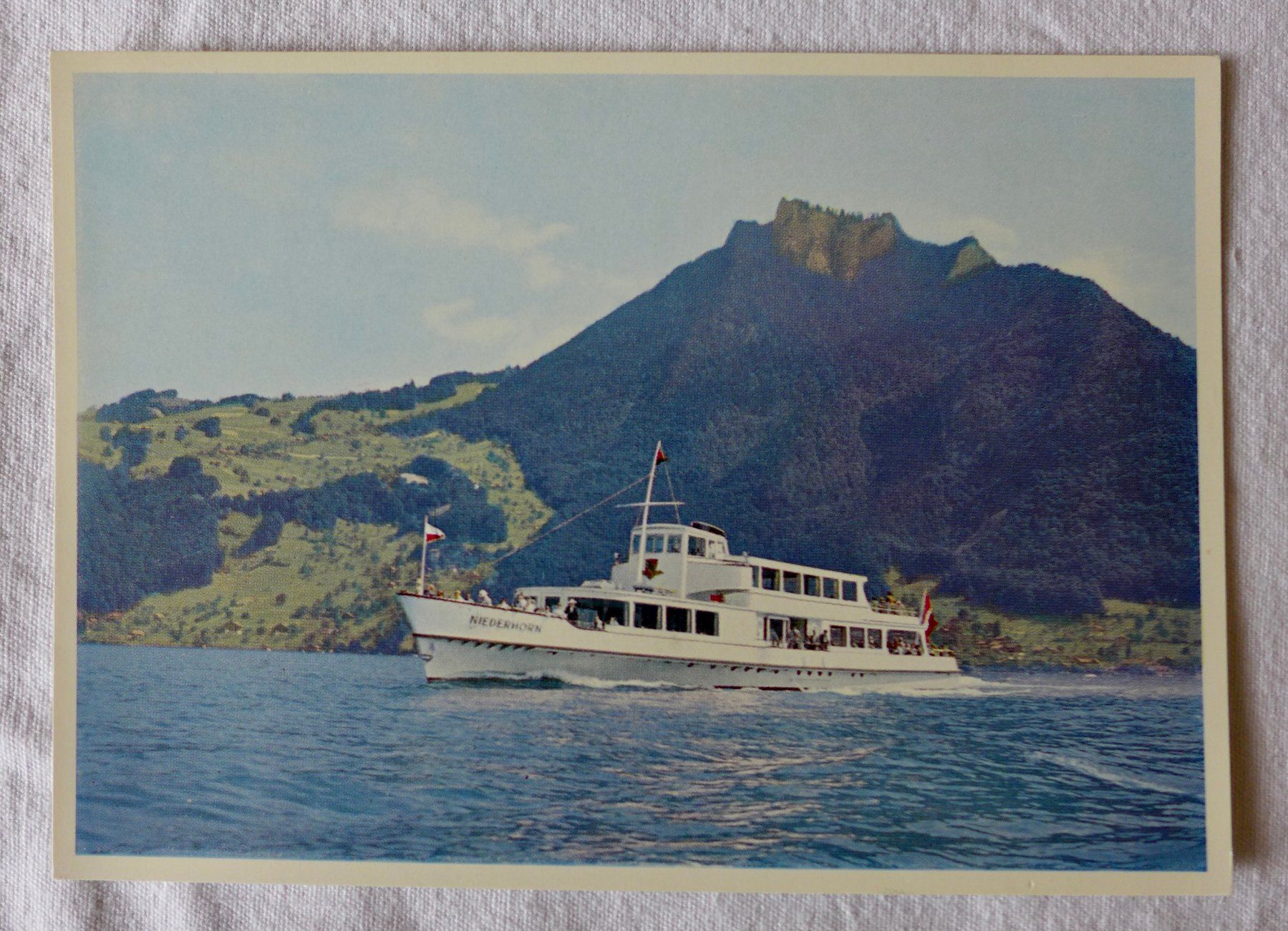 Cartoline postali: AK MS NIEDERHORN auf dem Thunersee BE – Usato da Wallisellen venduto da aloa09