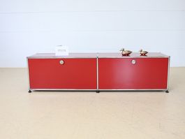 USM Haller Lowboard | Rubinrot 2 Klapptüren