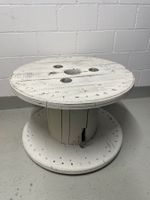 Holz-Kabeltrommel weiss, Shabby Chic, Beistelltisch