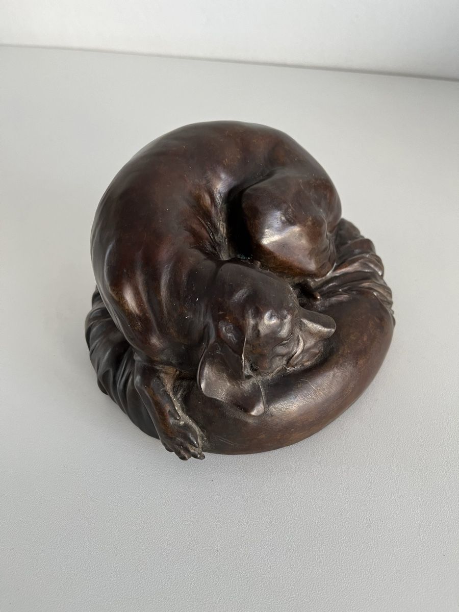Skulpturen & Statuen: liegender Hund aus Bronze – Gebraucht aus Wetzikon ZH von seli03 4