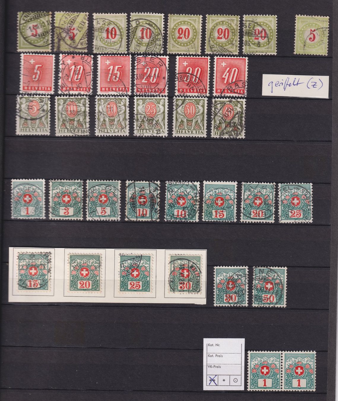 Alle Briefmarken: Nachportomarken divers – Gebraucht aus Bellach von qsearch 2